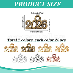 140 шт. 7 цвета подвески из сплава в тибетском стиле&nbsp;FIND-PH0026-61