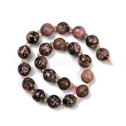 Природные родонит бисер нитей G-C249-A18-16mm