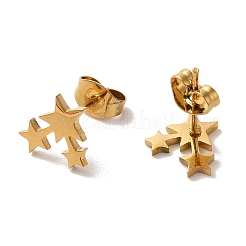 Серьги-гвоздики из нержавеющей стали 304 с вакуумным покрытием PVD&nbsp;EJEW-Z040-44G