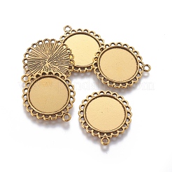 Colgante de estilo tibetano cabochon ajustes&nbsp;TIBE-21668-AG-RS