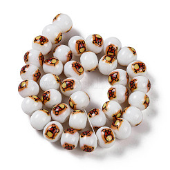 Печать стеклянных бусин для ожерелья изготовление браслетов&nbsp;GLAA-B020-02A-01