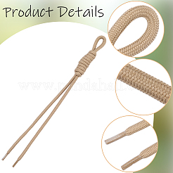 12 pendentif décoratif en corde de nylon bicolore&nbsp;HJEW-CP0001-47C