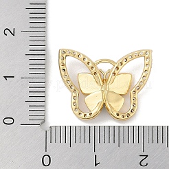 Anhänger aus Messing mit Gestellbeschichtung aus klarem Kubisch Zirkonia&nbsp;KK-A224-13G-06