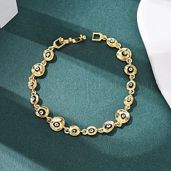 Bracciali a catena in ottone per donna&nbsp;BJEW-D387-03G-04