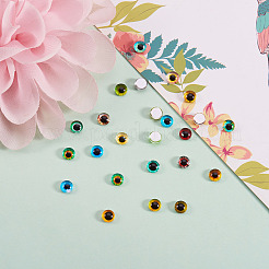 Cabochons aus Glas mit flachem Rücken&nbsp;GGLA-SZ0001-01A