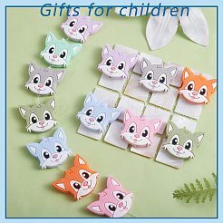 14 шт. 7 стиля силиконовые фокусные бусины в виде кошачьей головы JX664A