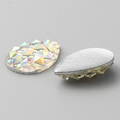 Strass-Cabochons aus undurchsichtigem Harz&nbsp;RESI-WH0035-29A