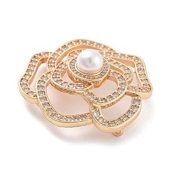 Покрытие стойки латунь микропаве прозрачные подвески из кубического циркония&nbsp;KK-C063-05G