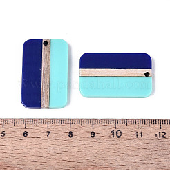 Кулоны из непрозрачной смолы и дерева&nbsp;RESI-T057-69A