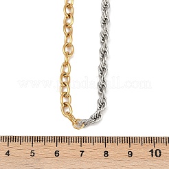 304 нержавеющая сталь веревка цепь кабель цепь или ожерелья для женщин&nbsp;NJEW-K288-02GP