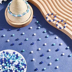 1200 pièce de perles rondes imitation plastique ABS de 4 styles&nbsp;DIY-SP0004-67