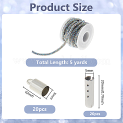 Lacets en PVC et strass&nbsp;DIY-DC0003-43B