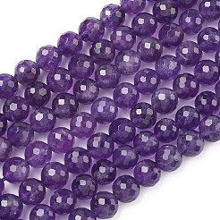Natürlichen Amethyst Perlen Stränge&nbsp;G-L654-O01-8mm