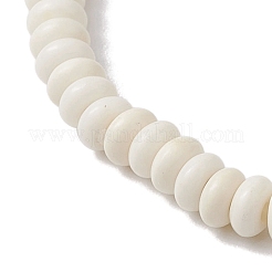 Braccialetti elastici in perline turchesi sintetiche per donna uomo&nbsp;BJEW-JB11293-02
