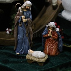 3 décoration d'affichage en résine pour crèche de Noël SharpRepublic&nbsp;PW-WGF29AF-01
