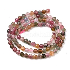 Нити из натуральных разноцветных турмалиновых бусин&nbsp;G-G294-A01-4mm