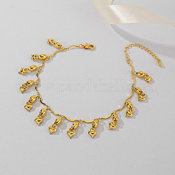 Винтажные женские браслеты на ногу в этническом стиле с латунными сердечками и кисточками&nbsp;TZ4948