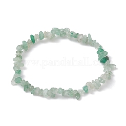 Pulseras elásticas con cuentas de chips de aventurina verde natural para mujer&nbsp;BJEW-JB10046-04