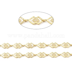 Латунные цепи с полыми ромбическими звеньями&nbsp;CHC-M025-01G