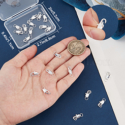 真鍮ロブスタークロウクラスプ20個。  丸カン付き  925銀メッキ  12x6x2.5mm  穴：3mm&nbsp;KK-BBC0015-01A-S