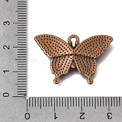 合金エナメルチャーム  赤銅鉱  蝶のチャーム  19.5x29.5x3.5mm  穴：3.5x1.5mm&nbsp;FIND-C097-01D-R
