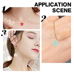 140шт 7 цвета сплава эмаль подвески ENAM-HY0003-03