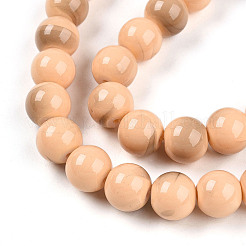 Выпечка окрашенные стеклянные бусины пряди X1-DGLA-N013-10mm-07