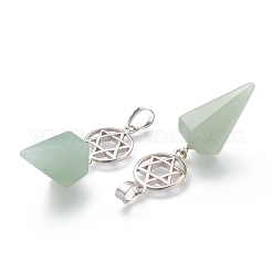 Pendentifs en aventurine verte&nbsp;G-O194-07