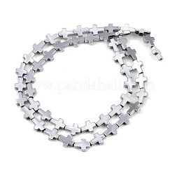 Fili di perline di ematite sintetica non magnetica elettrolitica&nbsp;G-K375-F01-01