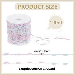 Кружевная отделка из полиэстера SRIB-WH0011-350A