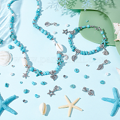 Ensemble de perles de turquoise synthétiques&nbsp;DIY-GA0002-82