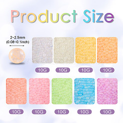 1998 шт. двухцветные прозрачные стеклянные бусины круглой формы GLAA-TA0001-62