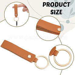 10шт 5-х цветный брелок из искусственной кожи с железной петлей для ремня для ключей&nbsp;KEYC-CL0001-07A