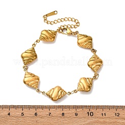 Браслеты из нержавеющей стали 304 в форме спиральных ракушек для женщин BJEW-L706-04G