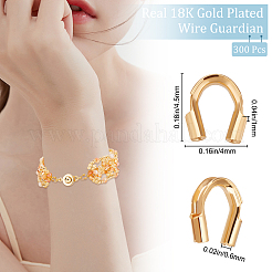 300 шт. латунная проволочная защита и протекторы KK-BBC0003-62