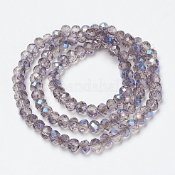 Стеклянные бусины с гальваническим покрытием &nbsp;EGLA-A034-T4mm-I11