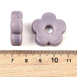 手作りランプワークヨーロピアンビーズ  大穴ビーズ  梅の花  ミックスカラー  19~20x19~20x7mm  穴：5.5mm&nbsp;LAMP-F039-01-M
