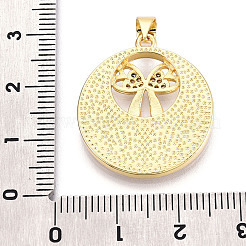 Латунные микропаве прозрачные подвески с фианитом&nbsp;KK-N268-62G