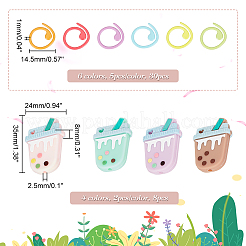 Силиконовые протекторы для кончиков спиц bubble tea DIY-NB0009-50