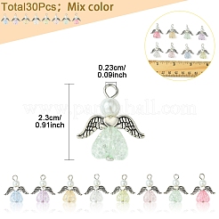 30шт. подвеска-ангел из акрила и стекла PALLOY-FZ00016