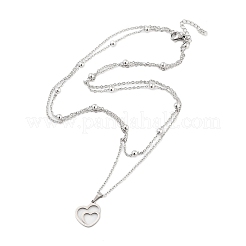 Из нержавеющей стали ожерелья подвески NJEW-U003-01F-P