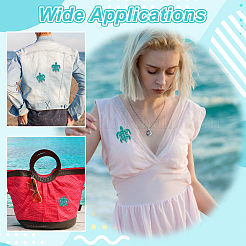 Полиэстер и фетр вышивают нитками для пришивания/приутюживания заплаток PATC-WH0023-36