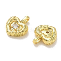 Pendenti in zirconi cubici trasparenti in micro pavè di ottone&nbsp;CU-CBA6E4E-19G-A