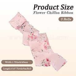 Cinta de poliéster estampada con flecos y flores&nbsp;LS-OCOR-WH20006-19B