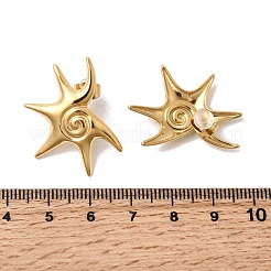 Серьги-гвоздики Vortex Spiral из нержавеющей стали 304&nbsp;EJEW-C169-02G