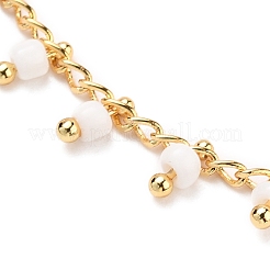 Стекло шарм браслеты BJEW-JB05600-04