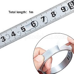 Righello adesivo posteriore in acciaio inossidabile&nbsp;STAS-WH0022-10P