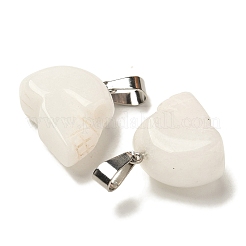 Pendentifs en jade blanc naturel&nbsp;G-Z067-02P-11