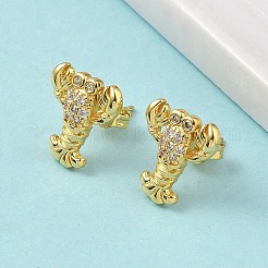 Серьги-гвоздики из циркония EJEW-A145-03B-G