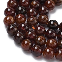 Нити из натуральных африканских оранжевых гранатовых бусин&nbsp;G-K365-F01-8mm